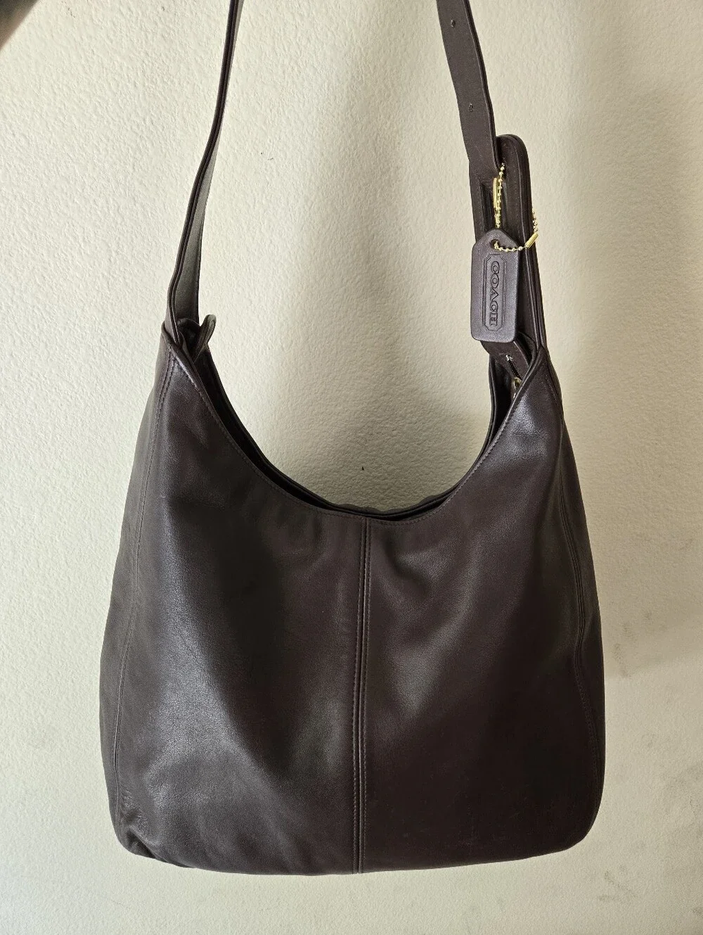 Coach 4177 Flatiron Mahogany Brown Hobo Bag Purse Vintage Leather Distressed
